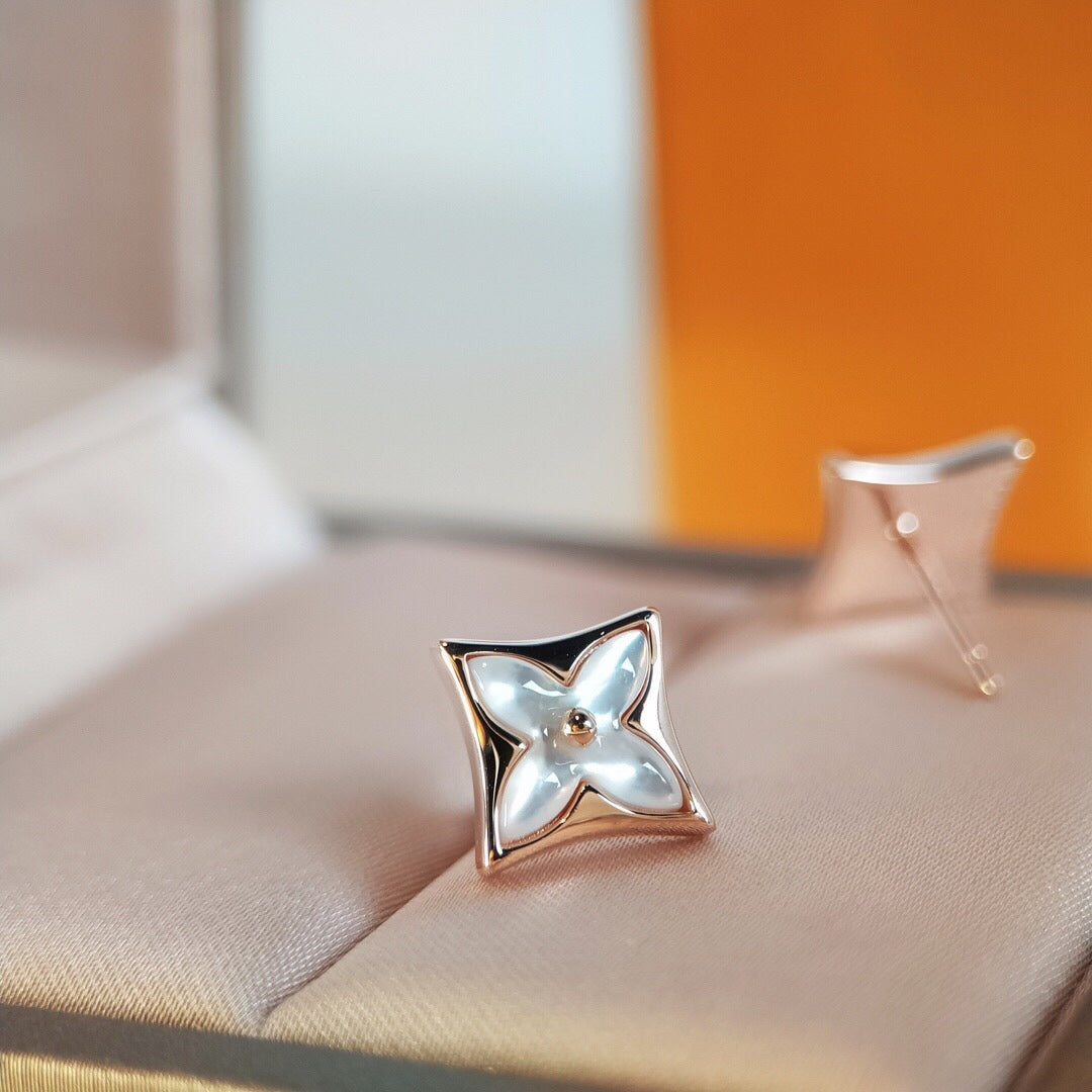 [Lumi Jewellery]STAR MOP PINK GOLD EARRINGS