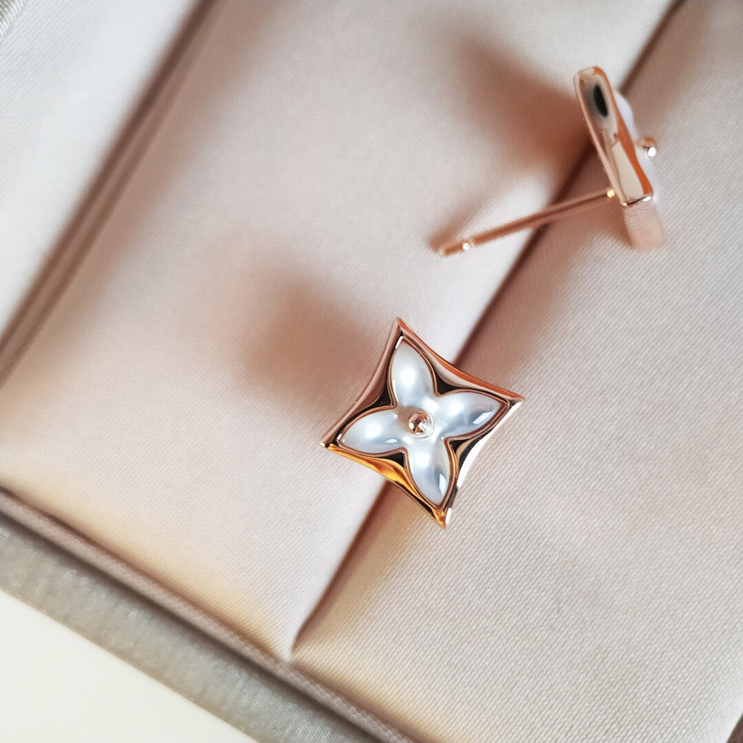 [Lumi Jewellery]STAR MOP PINK GOLD EARRINGS