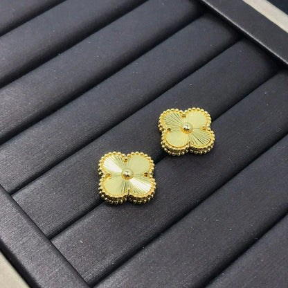 [Lumi Jewellery]CLOVER MINI 9.5MM LASER EARRINGS