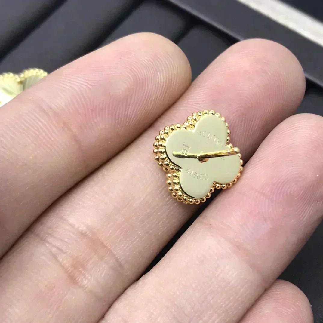 [Lumi Jewellery]CLOVER MINI 9.5MM LASER EARRINGS
