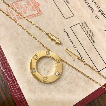 [Lumi Jewellery]LOVE NECKLACE 16MM 3 DIAMONDS
