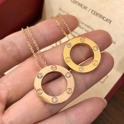 [Lumi Jewellery]LOVE NECKLACE 16MM 3 DIAMONDS
