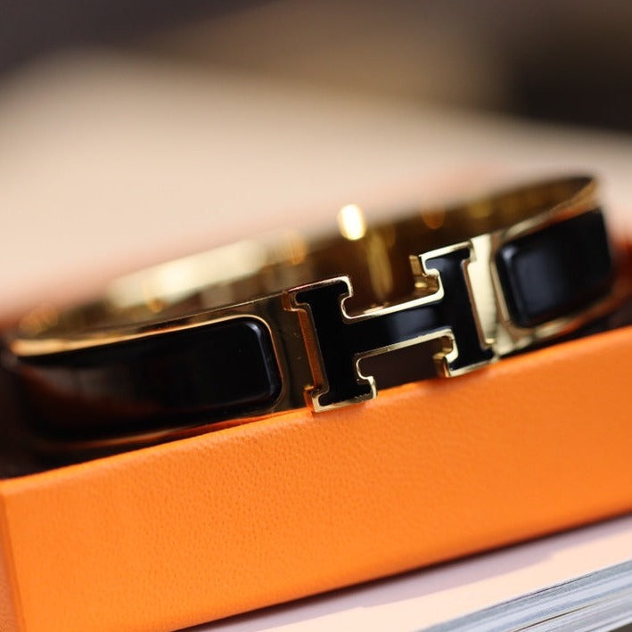 [Lumi Jewellery]H BRACELET 12MM GOLD