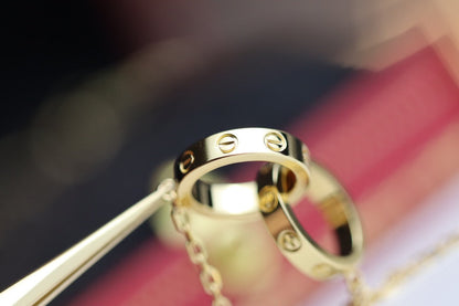 [Lumi Jewellery]LOVE NECKLACE DOUBLE RING GOLD