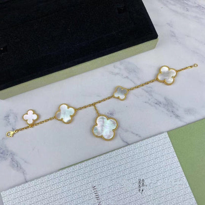 [Lumi Jewellery]MAGIC CLOVER MOP GOLD BRACELET 5 MOTIFS