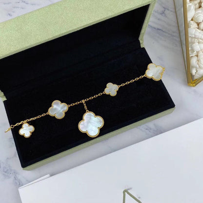 [Lumi Jewellery]MAGIC CLOVER MOP GOLD BRACELET 5 MOTIFS