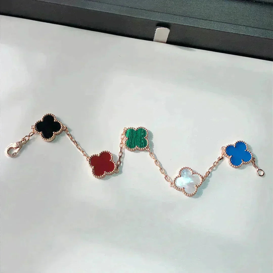 [Lumi Jewellery]CLOVER 5 MOTIFS MULTICOLOR BRACELET