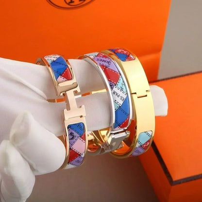 [Lumi Jewellery]H BRACELET DOTTED BORDER 12MM