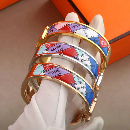 [Lumi Jewellery]H BRACELET DOTTED BORDER 12MM