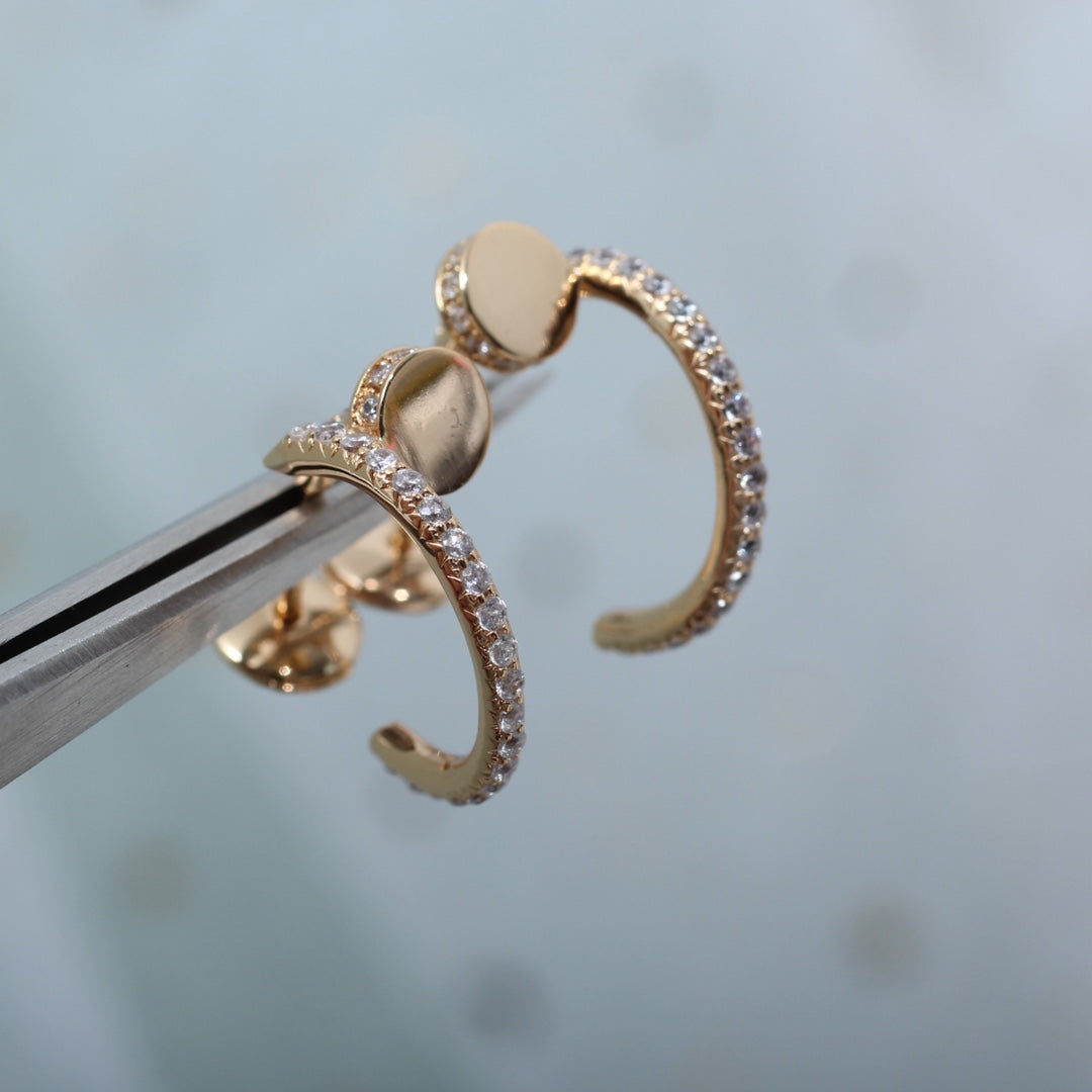 [Lumi Jewellery]JUSTE EARRINGS 12.75MM PINK GOLD DIAMOND