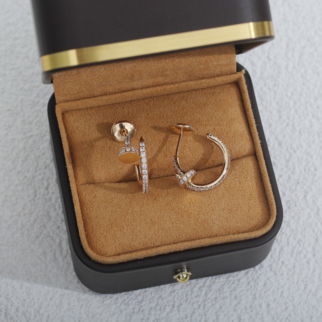 [Lumi Jewellery]JUSTE EARRINGS 12.75MM PINK GOLD DIAMOND