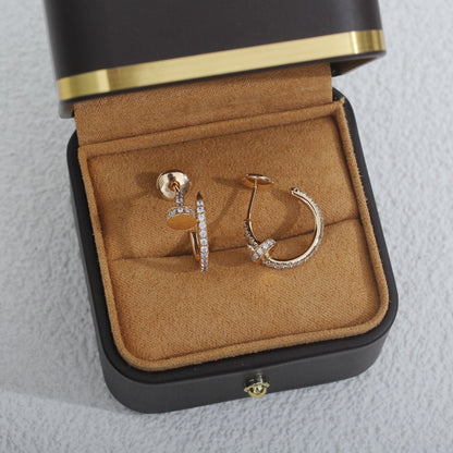 [Lumi Jewellery]JUSTE EARRINGS 12.75MM PINK GOLD DIAMOND