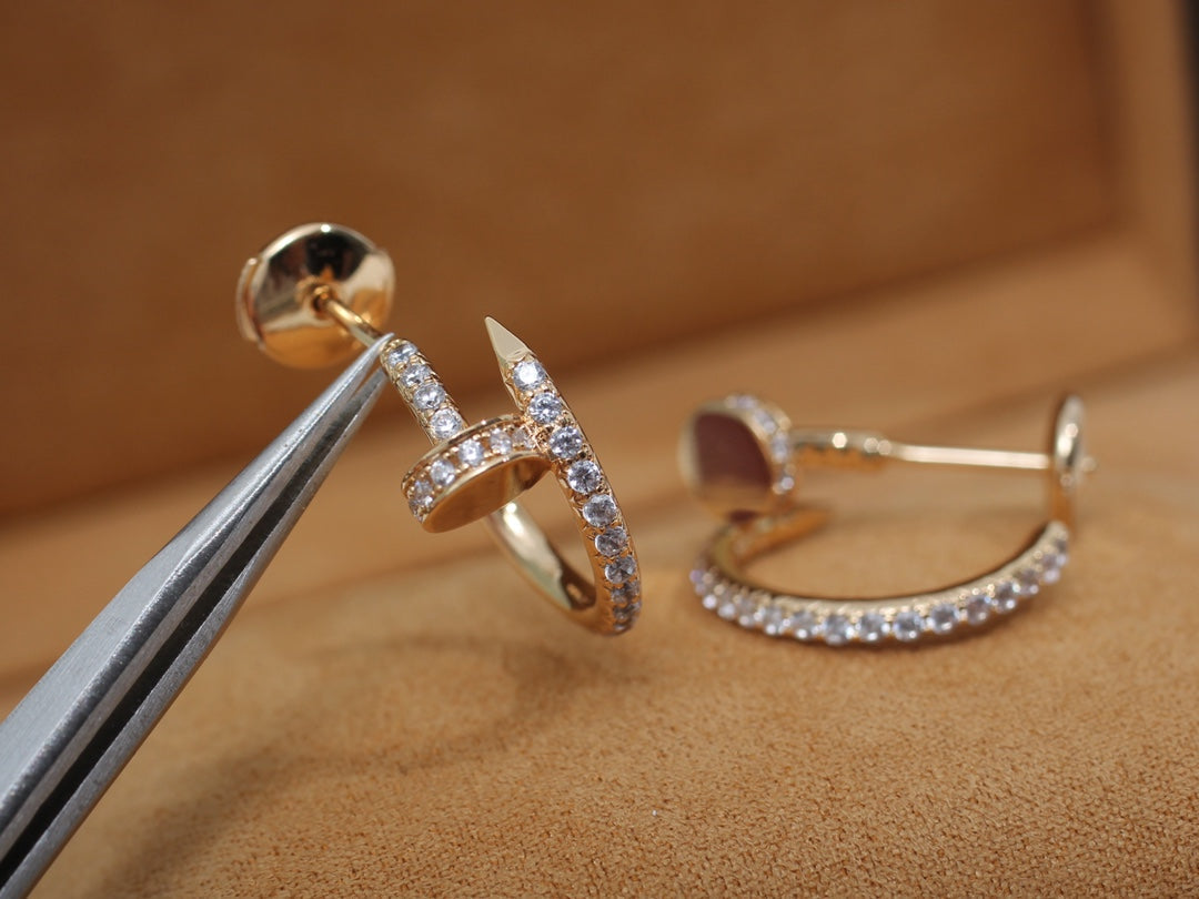 [Lumi Jewellery]JUSTE EARRINGS 12.75MM PINK GOLD DIAMOND