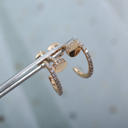 [Lumi Jewellery]JUSTE EARRINGS 12.75MM PINK GOLD DIAMOND