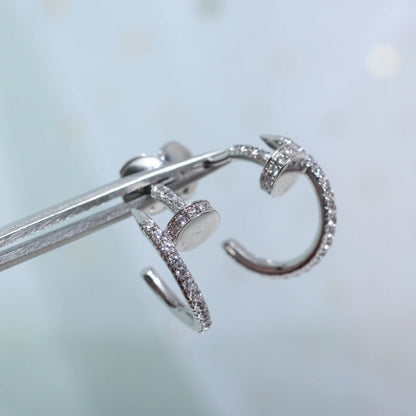 [Lumi Jewellery]JUSTE EARRINGS 12.75MM SILVER DIAMOND
