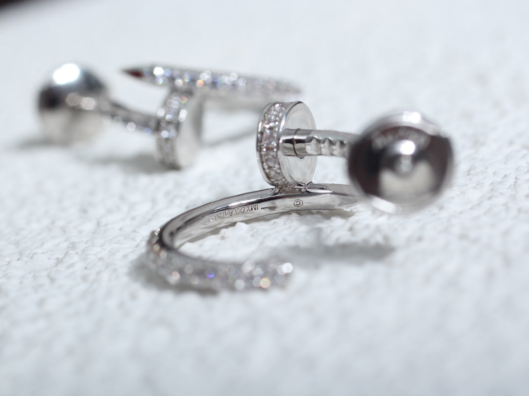 [Lumi Jewellery]JUSTE EARRINGS 12.75MM SILVER DIAMOND