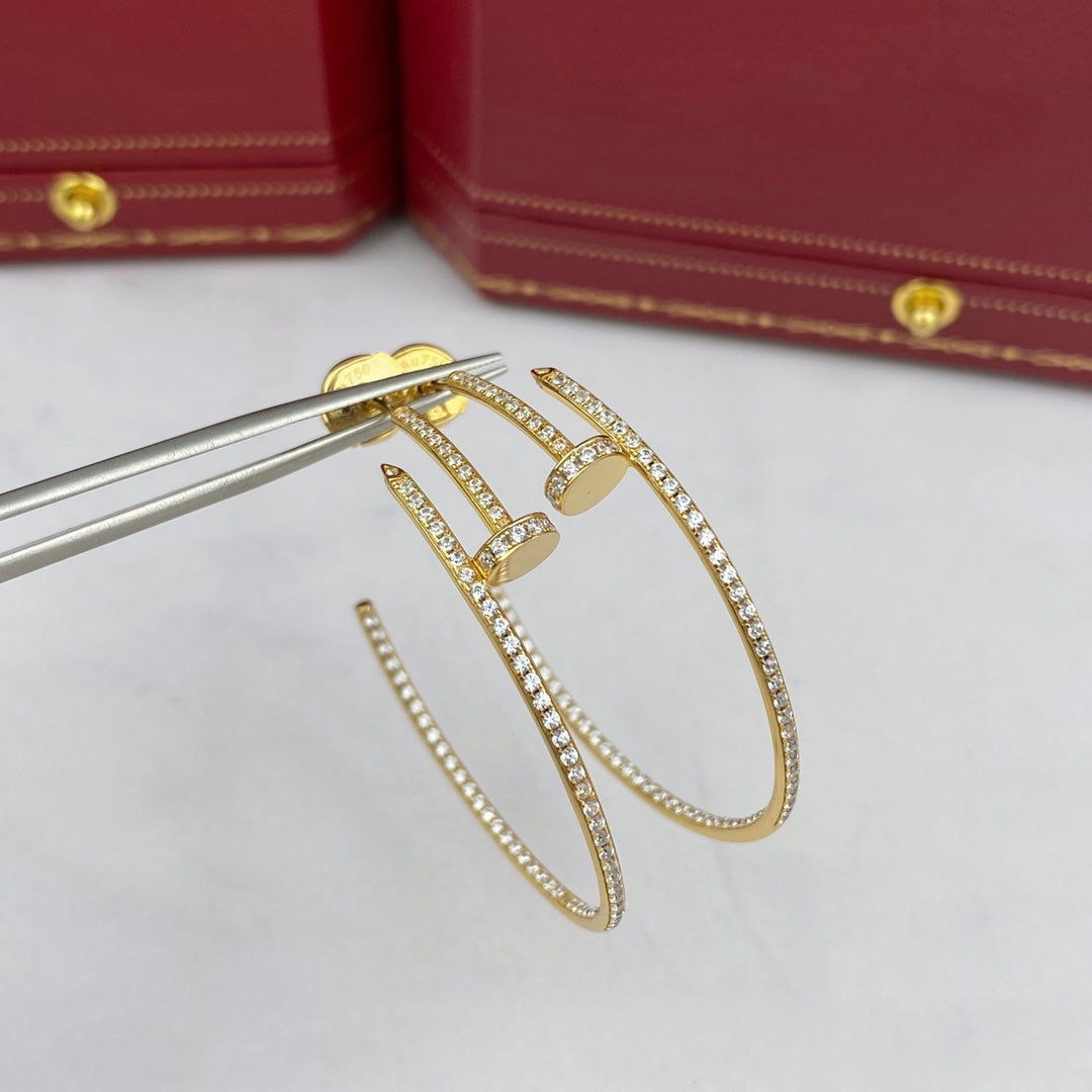 [Lumi Jewellery]JUSTE EARRINGS FULL DIAMONDS 1.8MM