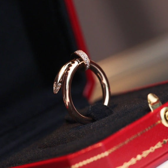 [Lumi Jewellery]JUSTE RING 2.65MM PINK GOLD DIAMOND
