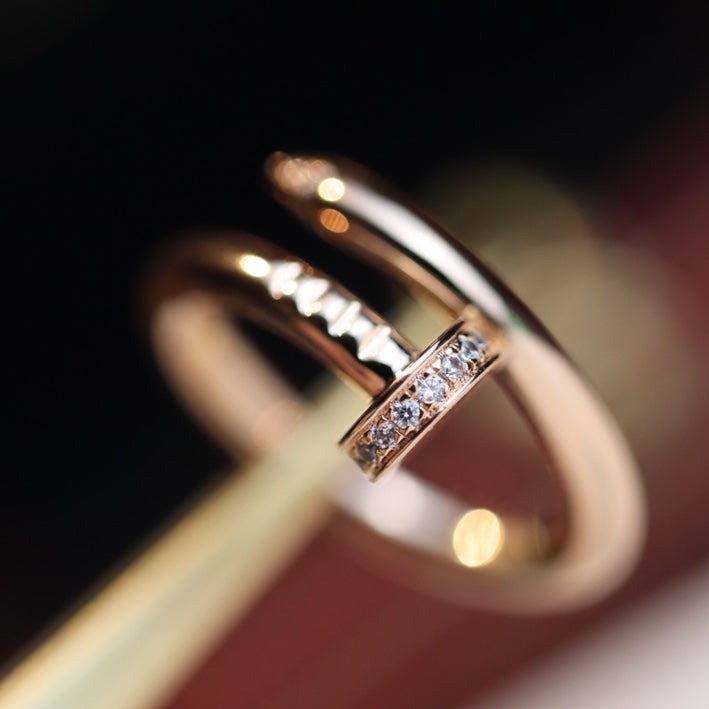 [Lumi Jewellery]JUSTE RING 2.65MM PINK GOLD DIAMOND