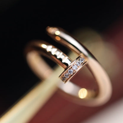 [Lumi Jewellery]JUSTE RING 2.65MM PINK GOLD DIAMOND
