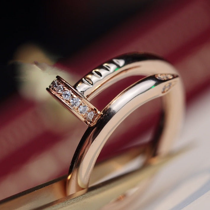 [Lumi Jewellery]JUSTE RING 2.65MM PINK GOLD DIAMOND