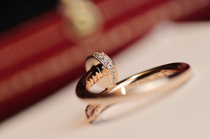[Lumi Jewellery]JUSTE RING 2.65MM PINK GOLD DIAMOND