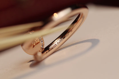 [Lumi Jewellery]JUSTE RING 2.65MM PINK GOLD DIAMOND