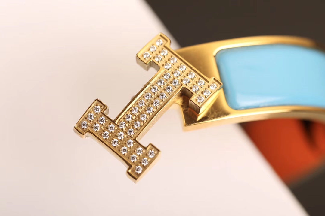 [Lumi Jewellery]H CLOUD BLUE BRACELET GOLD DIAMOND