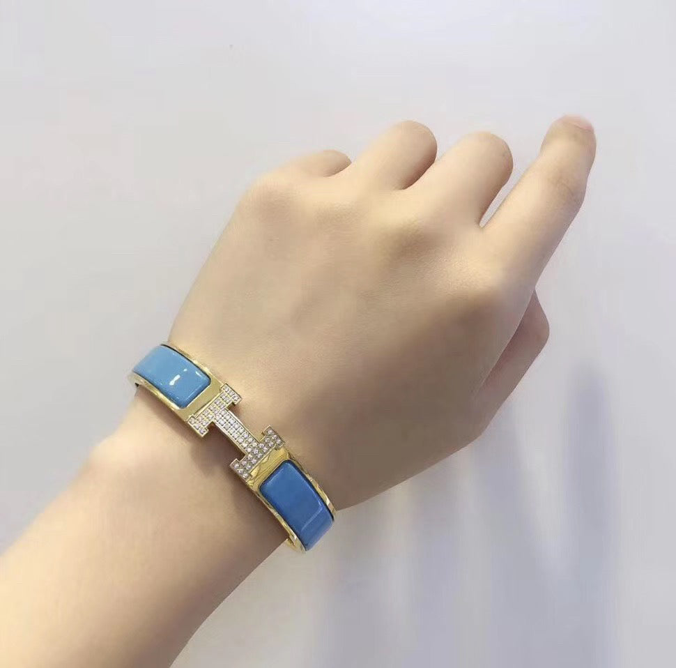 [Lumi Jewellery]H CLOUD BLUE BRACELET GOLD DIAMOND