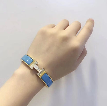 [Lumi Jewellery]H CLOUD BLUE BRACELET GOLD DIAMOND