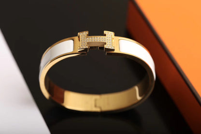 [Lumi Jewellery]H BRACELET GOLD DIAMOND