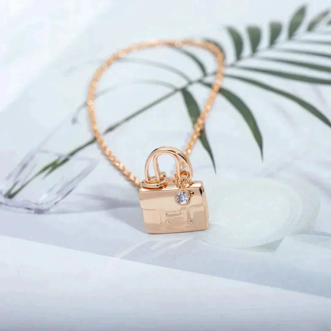 [Lumi Jewellery]AMULETTE PEDANT ROSE GOLD NECKLACE