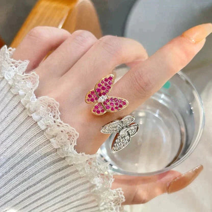 [Lumi Jewellery]TWIN BUTTERFLY DIAMOND RING