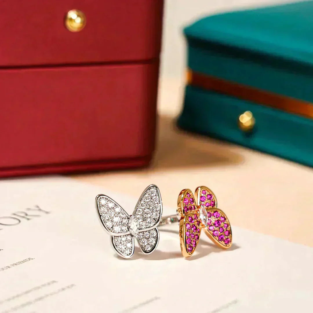 [Lumi Jewellery]TWIN BUTTERFLY DIAMOND RING
