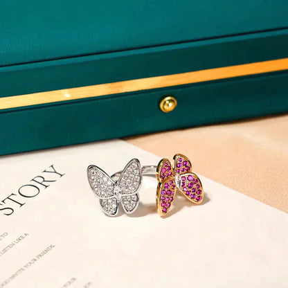 [Lumi Jewellery]TWIN BUTTERFLY DIAMOND RING
