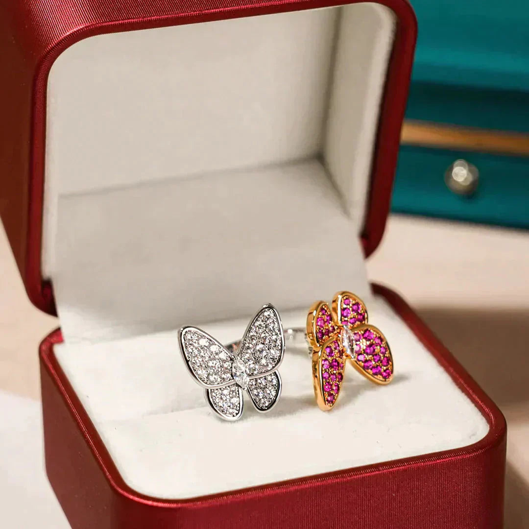 [Lumi Jewellery]TWIN BUTTERFLY DIAMOND RING