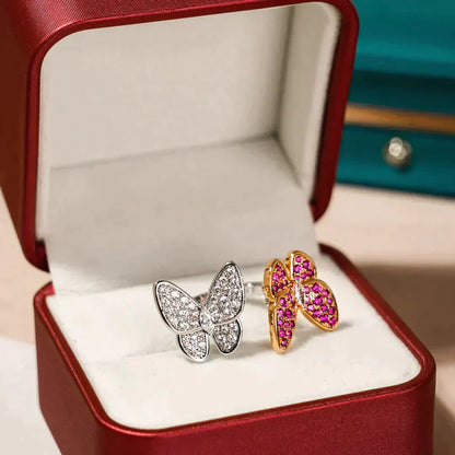 [Lumi Jewellery]TWIN BUTTERFLY DIAMOND RING