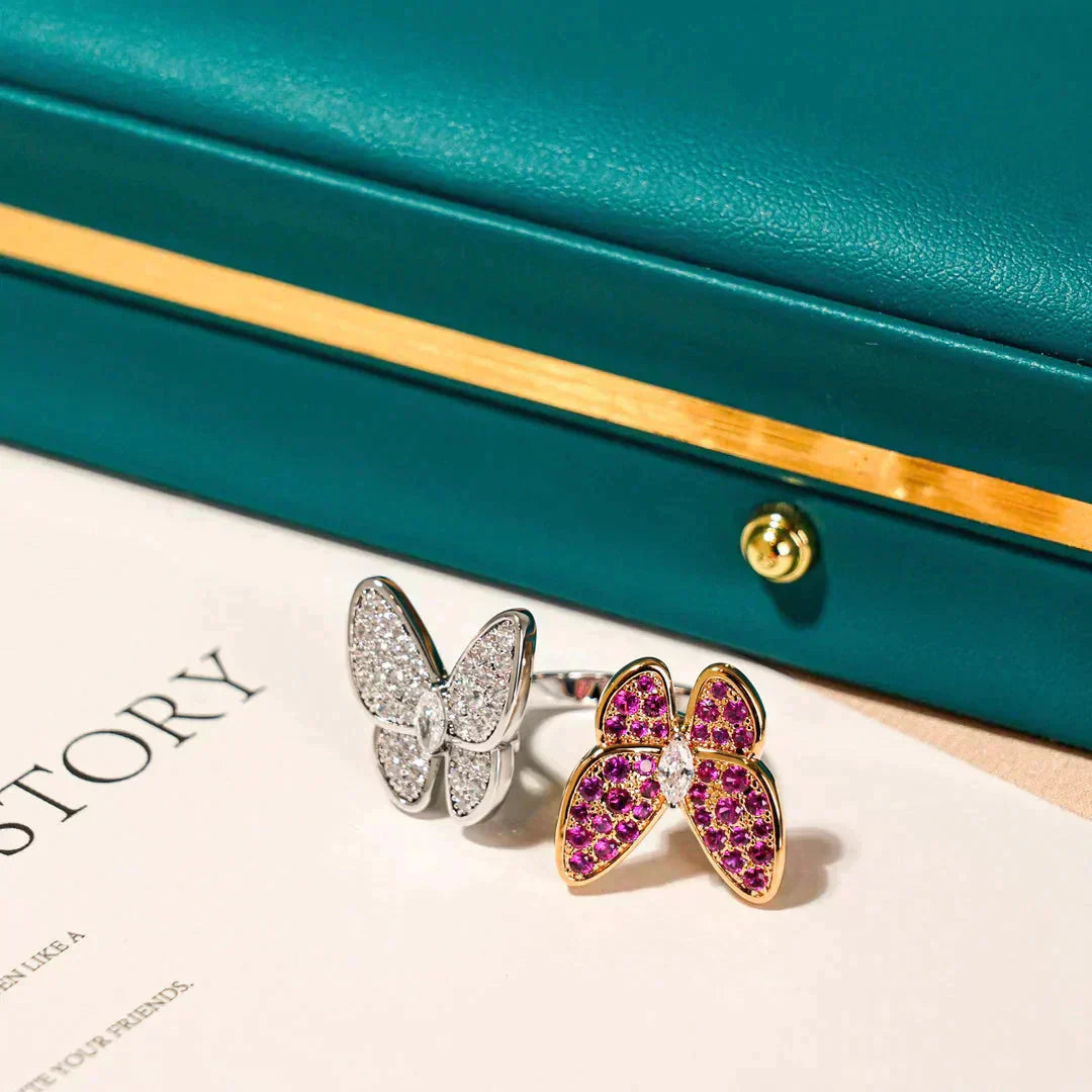 [Lumi Jewellery]TWIN BUTTERFLY DIAMOND RING