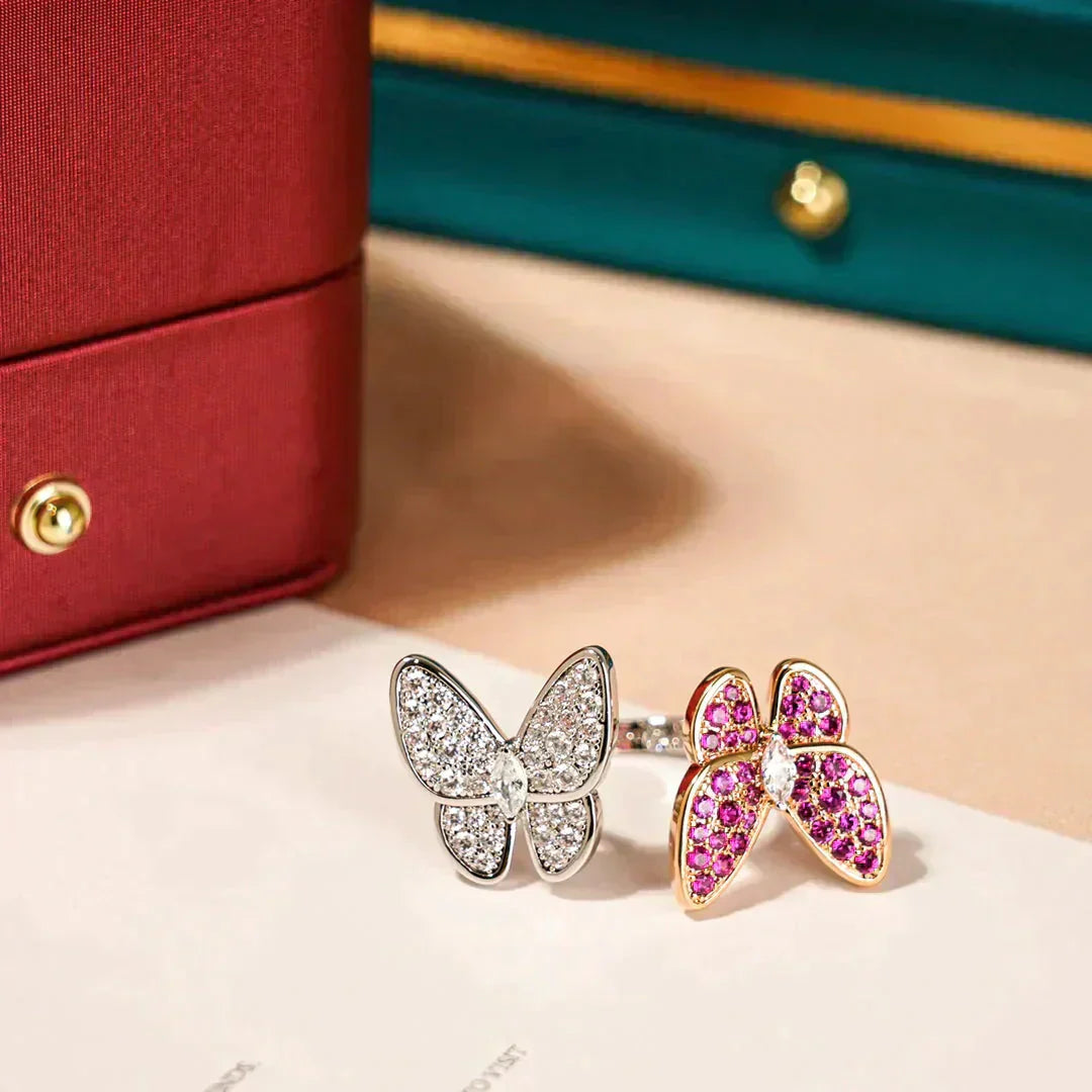 [Lumi Jewellery]TWIN BUTTERFLY DIAMOND RING