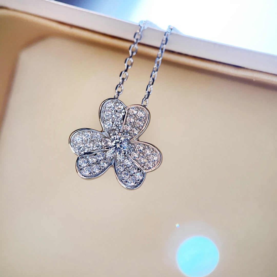 [Lumi Jewellery]CLOVER DIAMOND NECKLACE SILVER
