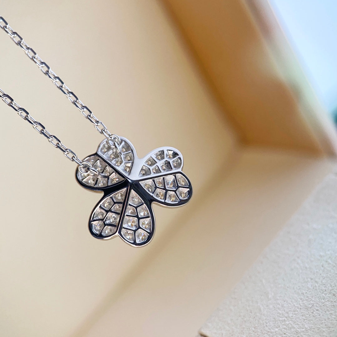[Lumi Jewellery]CLOVER DIAMOND NECKLACE SILVER