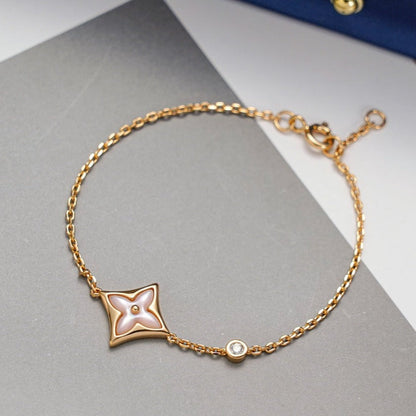 [Lumi Jewellery]STAR 1 DIAMOND PINK GOLD BRACELET