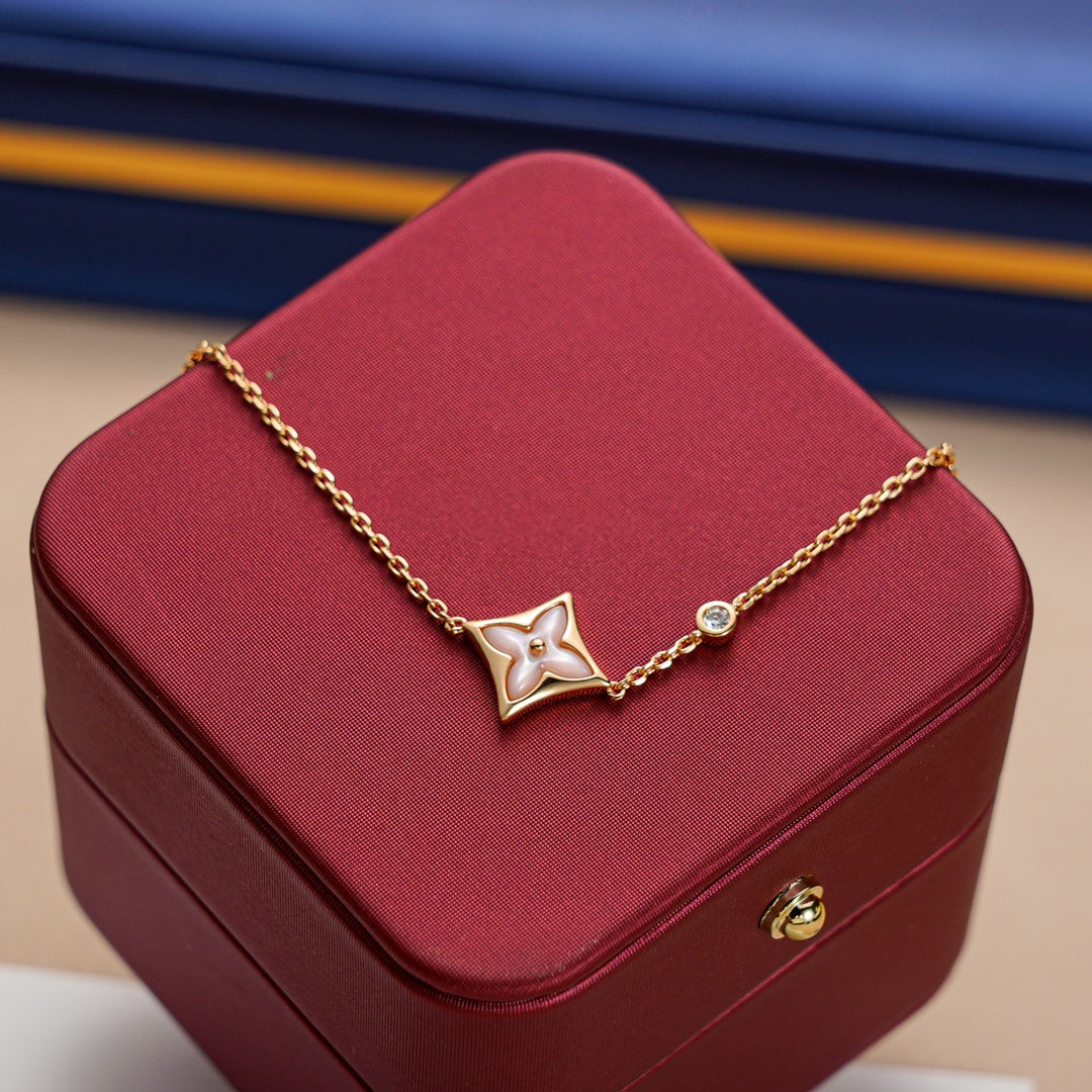 [Lumi Jewellery]STAR 1 DIAMOND PINK GOLD BRACELET