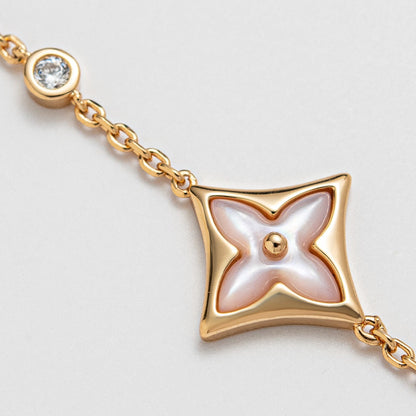 [Lumi Jewellery]STAR 1 DIAMOND PINK GOLD BRACELET