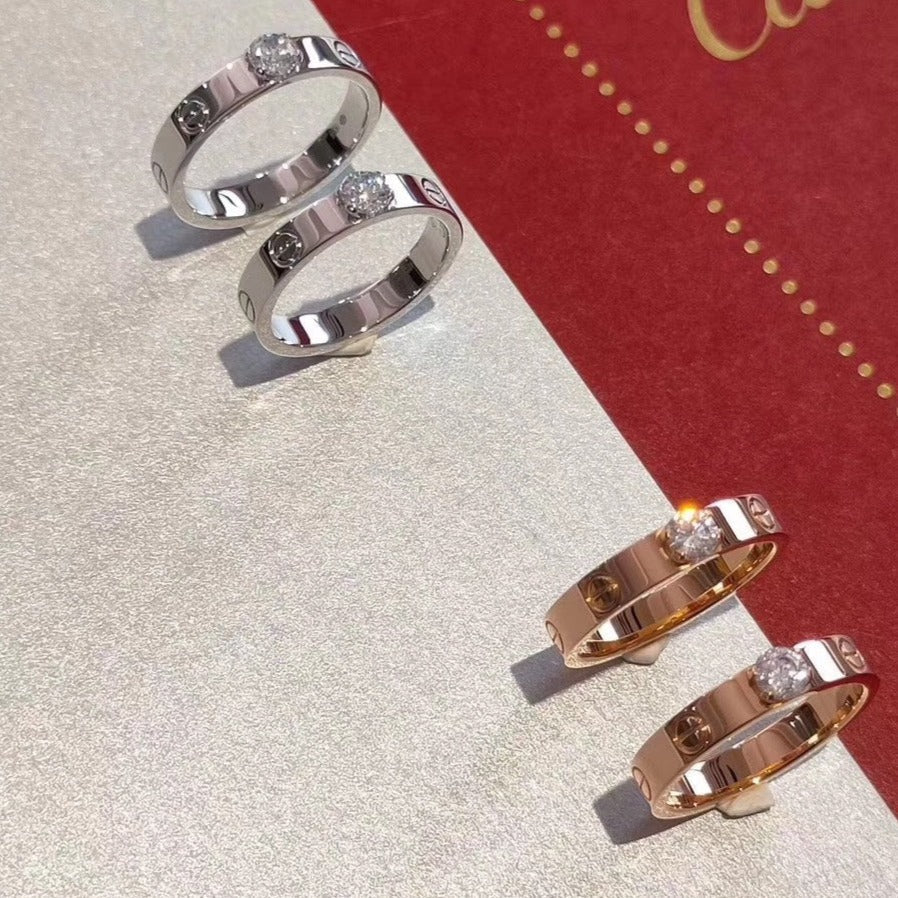 [Lumi Jewellery]LOVE RING 3.6MM 1 BIG DIAMOND