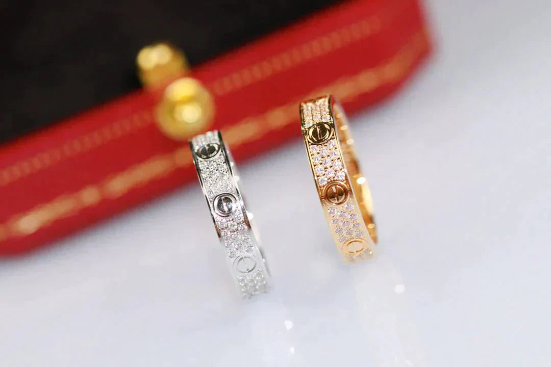 [Lumi Jewellery]LOVE RING 3.6MM DIAMOND PAVED