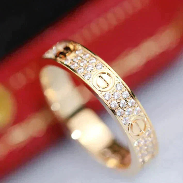 [Lumi Jewellery]LOVE RING 3.6MM DIAMOND PAVED
