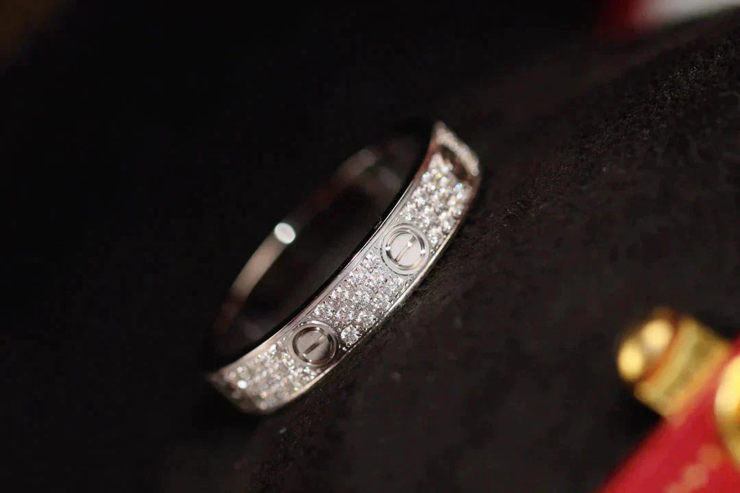 [Lumi Jewellery]LOVE RING 3.6MM DIAMOND PAVED