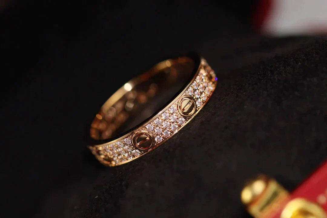 [Lumi Jewellery]LOVE RING 3.6MM DIAMOND PAVED