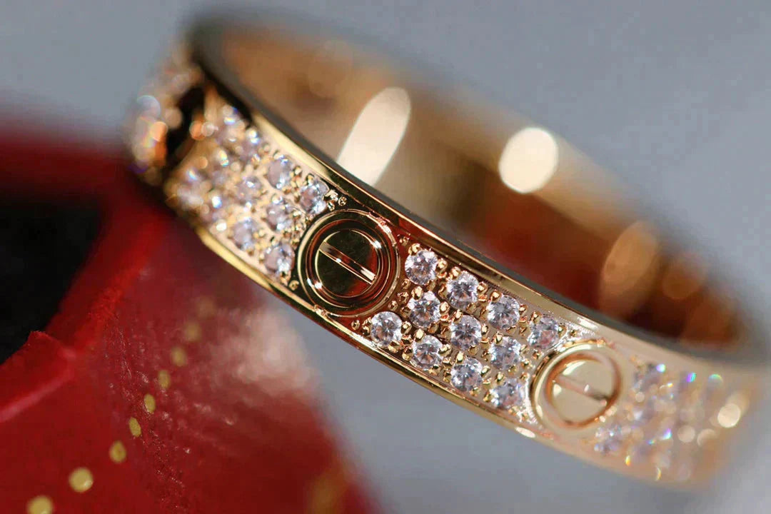 [Lumi Jewellery]LOVE RING 3.6MM DIAMOND PAVED